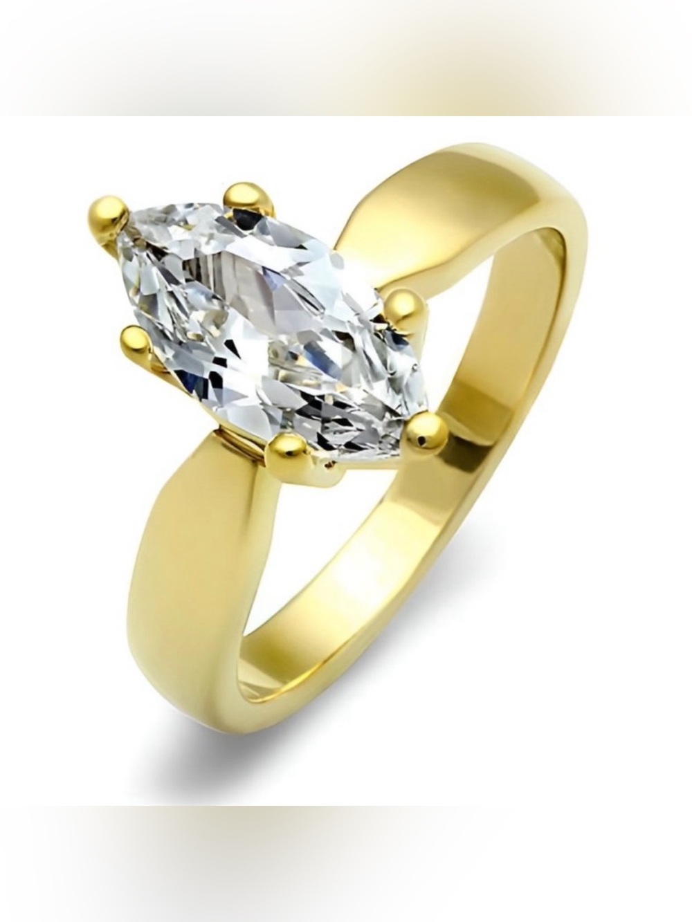 Gold Solitaire Ring